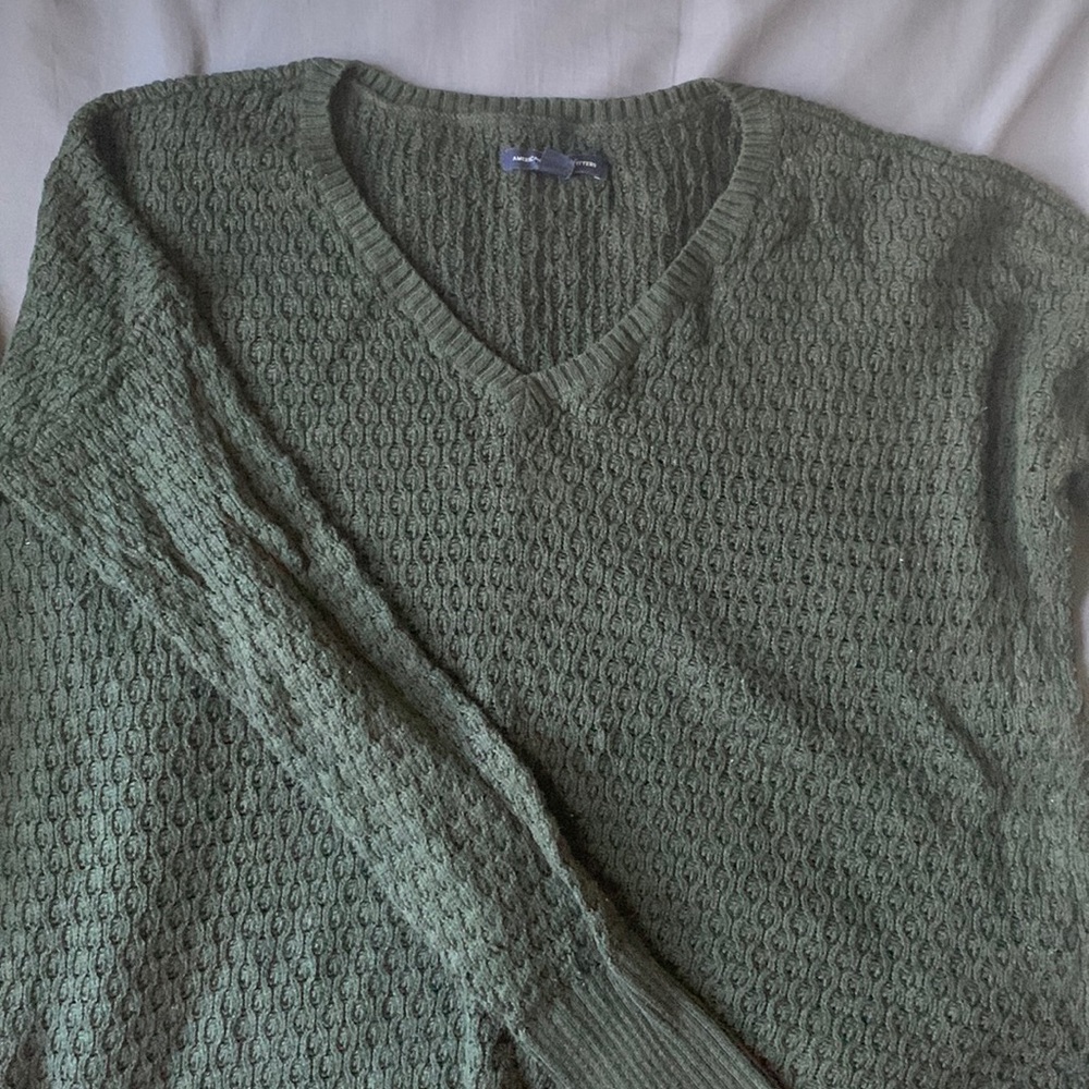 Green American Eagle Knit Sweater